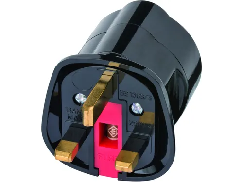 Reisstekker Brennenstuhl adapter GB/UK met aarding zwart