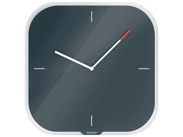 Wandklok Leitz Cosy grijs glas