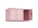 opzetkast,v. locker,3vak.,vak B 300mm,HxBxD 500x900x500mm,cilinderslot