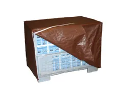 Afdekhoes Gaascontainer 980x1250x850mm Bruin 2 Ritssluitingen