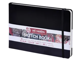 Schetsboek Talens Art Creation zwart 21x15cm 140gr 80vel - 2