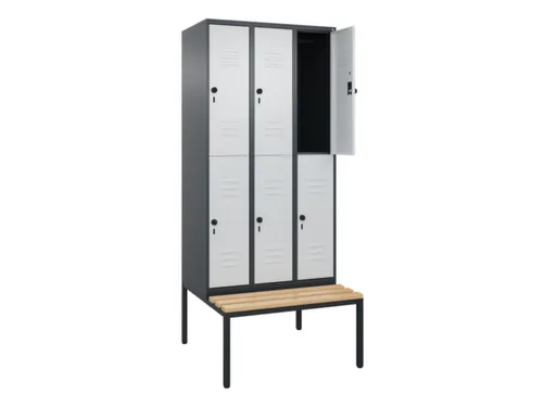 Dubbeldekse dekenkist,HxBxD 2120x900x815mm,3x2vak.,vak B 300mm