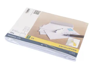 Envelop Raadhuis 162x229 C5 dienst plakstrip wit 80gr 50 stuks - 2