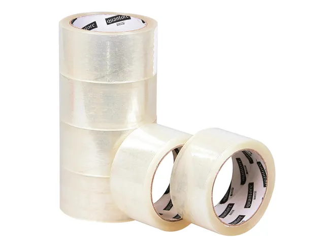 Verpakkingstape Quantore 50mmx60m PP transparant 6 Rol