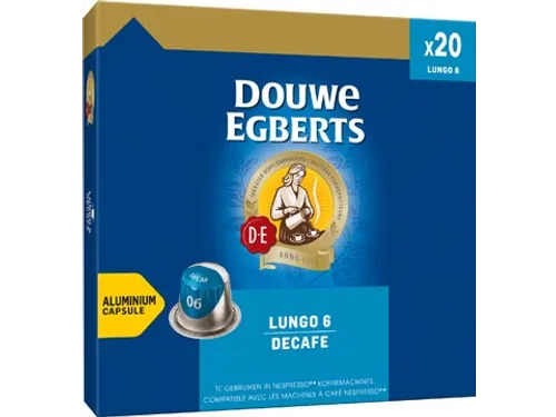 Lungo 6 Decaf Koffiecapsules Pak van 20 stuks