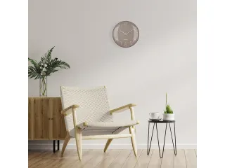 Wandklok Nextime dia 35cm bolvormig glas roze kunststof Shade - 9