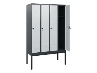 locker,HxBxD 1950x1200x500mm,4vak,vak B 300mm,draaigrendel - 2