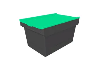 Herbruikbare containers HxLxB 340x610x400mm 58l PP-regeneraat groen - 1
