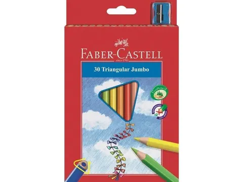kleurpotlood Faber-Castell Jumbo driekantig etui à 30 stuks