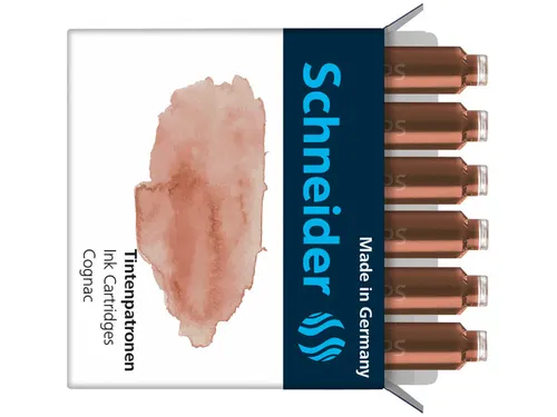 Inktpatronen Schneider pastel Cognac doos 6st.