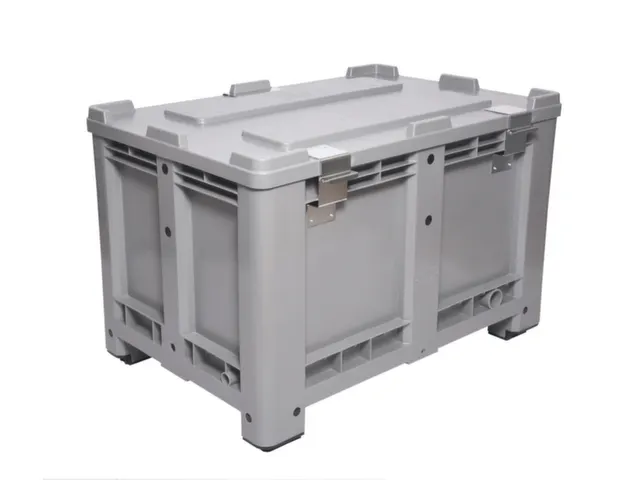 scharnierdeksel,PE,v. container met grote capaciteit inhoud 470l