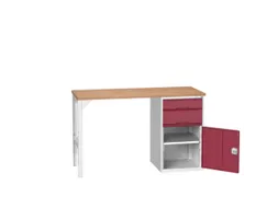 werkbank,HxBxD 930x1500x600mm,multiplexblad,2voeten/1container