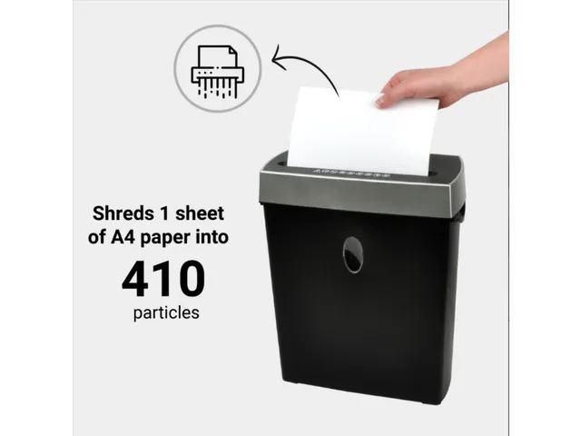 Papiervernietiger 8 Vel 4x38 mm 11 Liter