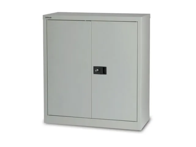 Armoire portes battantes 1000x914x400mm 1 tablette acier gris clair