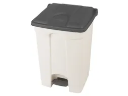 pedaalemmer,1x45l,HxBxD 600x398x410mm,romp PP wit,deksel PP grijs