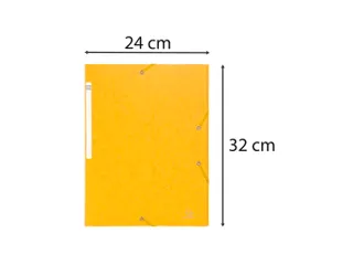 Elastomap zonder klep gegaufreerd glanskarton Scotten 600g/m2 A4 Geel - 4