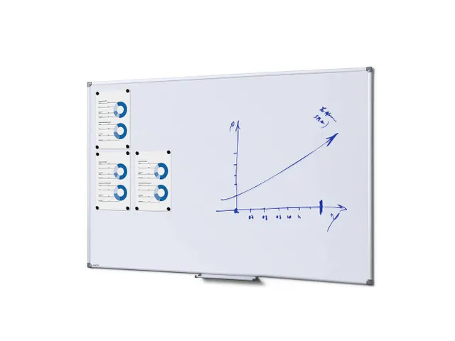 Whiteboard 100x150 cm Economy Magneethoudend Staal