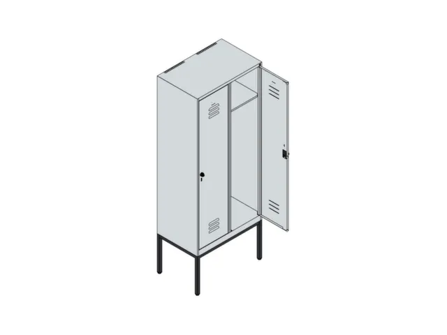 locker,HxBxD 2120x800x500mm,2vak,vak B 400mm,cil.-slot,voetonderstel