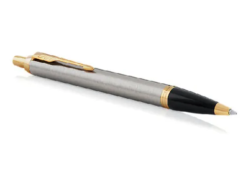 Balpen Parker IM Brushed Metal GT Medium Blauwe inkt