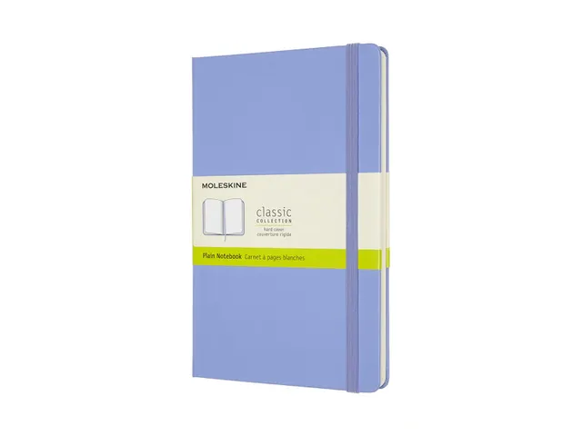 Notitieboek Moleskine large 130x210mm blanco hard cover hydrangea blue