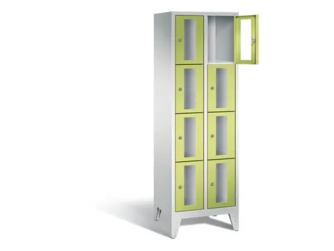 Lockerkast 1850x610x500mm 2x4 vakken Cilinderslot Poten, RDS1108060