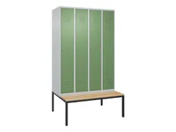 locker voor scheiding van kleding,HxBxD 2120x1200x815mm,4vak