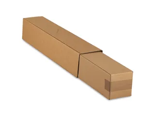 Verzendkoker Vierkant Telescoop 126x126x750/1450mm Bruin Deksel - 3