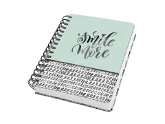 Notitieboek Jolie A5 spir. CURLY MINT punt-gelijnd 240pag 120gr HC