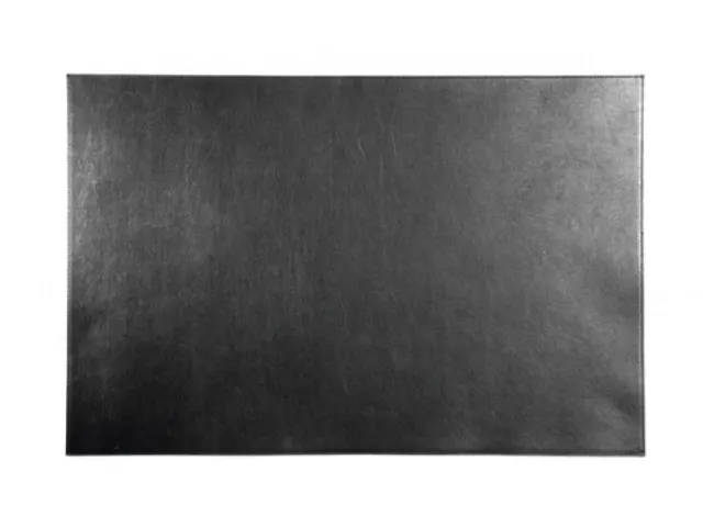 Lederen schrijfonderlegger 65x45 zwart