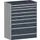 ladekast HxBxD 1600x1300x650mm 9laden zware lasten RAL7035 RAL7016
