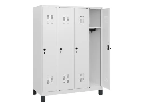 schoollocker,HxBxD 1630x1200x500mm,4vak,vak B 300mm,draaigrendel