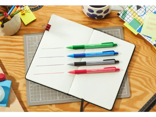 Stylo bille STABILO pointball Colorful Medium assorti blister 4 pièce
