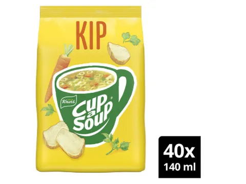 Cup a Soup Knorr machinezak Soep kip 404gr 140ml 40 kopjes