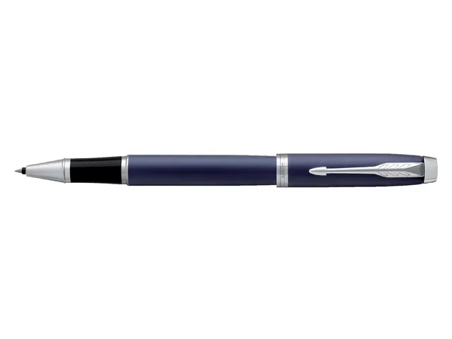 Rollerpen Parker IM Matte blue CT Finish Fijn Zwarte inkt