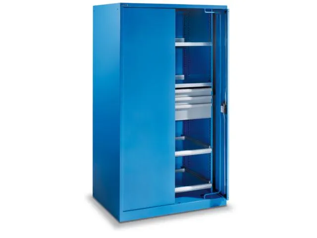 zwaarlastkast met zwenkdeuren,HxBxD 1950x1146x690mm,lak RAL5019