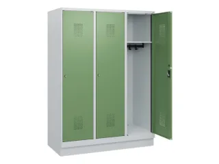 schoollocker,HxBxD 1630x1200x500mm,3vak,vak B 400mm,cil.-slot,sokkel - 1