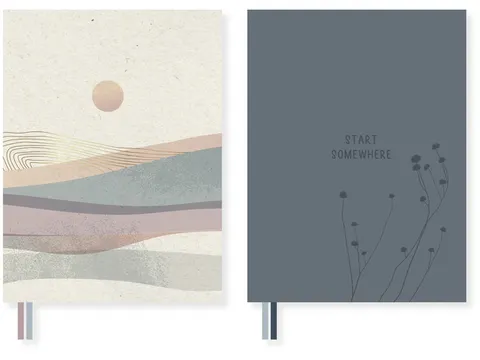 Notitieboek Soft Scenes A5 HC dots krimp a 2 stuks assorti. 80 grams F