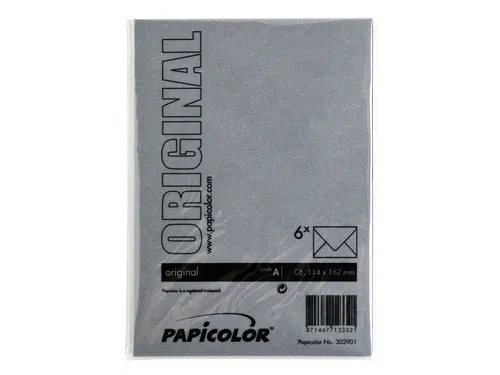 Envelop Papicolor C6 114x162mm Ravenzwart Gegomd