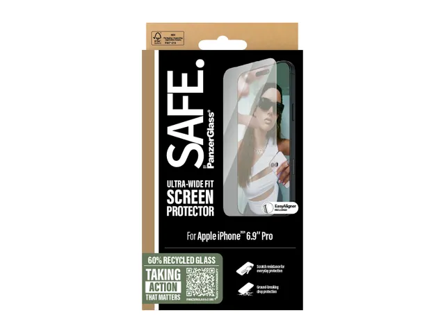 PanzerGlass SAFE. by Screen Protector iPhone 16 Pro Max | Ultra-Wid