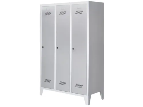 lockerkast v. kinderen,HxBxD 1600x930x500mm,3vak,RAL7035,front RAL7035