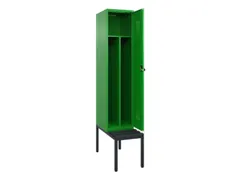 locker met bank,voor scheiding van kleding,HxBxD 2120x400x815mm,1vak