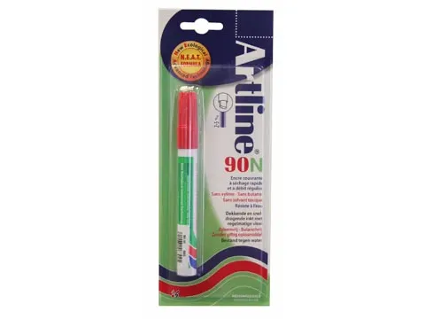 Permanent marker Artline 90 rood (op blister)