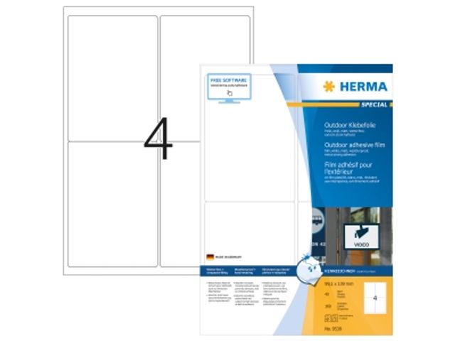 Herma Etiket 9539 Outdoor 99.1x139mm Wit | HermaLabels.nl