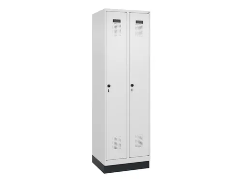 locker,HxBxD 1950x600x500mm,2vak,vak B 300mm,draaigrendel,sokkel