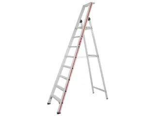 trapladder,eenzijdig,8treden,stand H 1,85m,balk L 2,7m,aluminium - 1