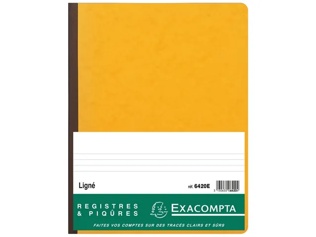 Standaard register 32x25 cm - gelijnd - genummerd - met identificatieb