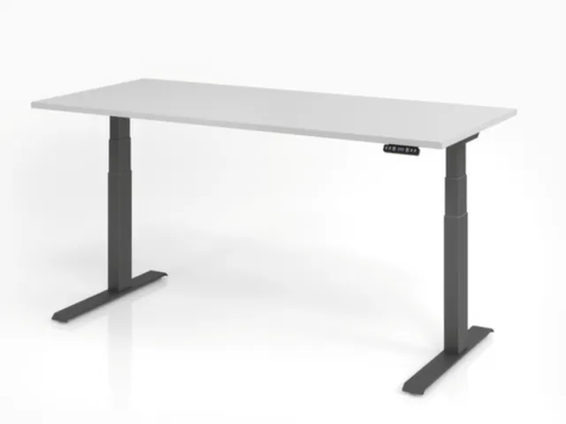 Bureau assis-debout électrique 640-1290x1800x800mm gris/graphite