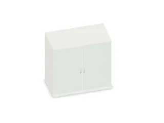 vitrinekast,HxBxD 770x800x430mm,1xhouten vloer,2 OH,decor romp wit - 2