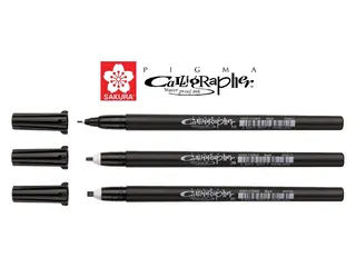 Kalligrafiepennen set Sakura Pigma Calligrapher 3 breedtes zwart - 1