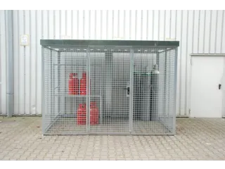 Gasflessendepot Dak Staal/Gaas Hxbxd 2180x3100x2100mm 104 Gasflessen - 4